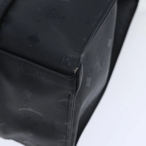 MCM Vicetos Logogram Tote Bag PVC Black Auth 88208 - Picture 5 of 16
